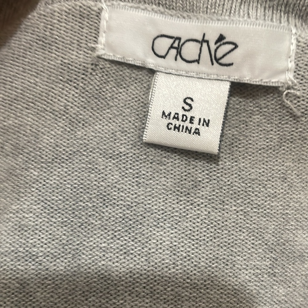 Cache Gray Embellished Cardigan - Picture 9 of 11